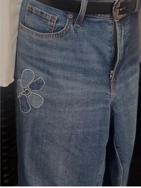 Old Navy Blue High-Waist Straight Jeans